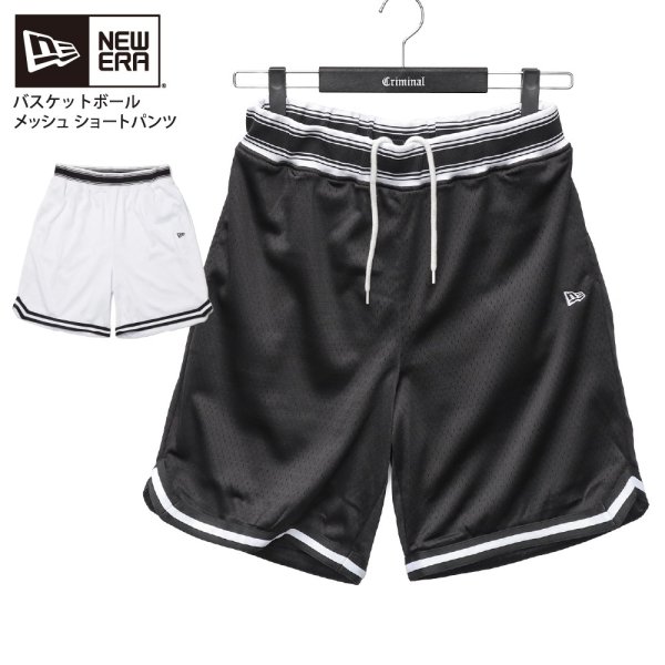 画像1: NEW ERA ニューエラ 【バスケットボール メッシュ ショートパンツ】 ハーフパンツ バスケ ショーツ バスパン メンズ スポーツ オーバーサイズ 夏 運動 (1)