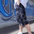 画像4: 【L 〜 5XL】 YAGO  カーゴショートパンツ 【 ブルー×ブラック 24F 】 チェック ハーフパンツ チカーノ ローライダー (4)