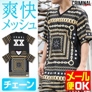 CRIMINAL】 迷彩柄 ベースボールシャツ 爽快メッシュトップス カモ