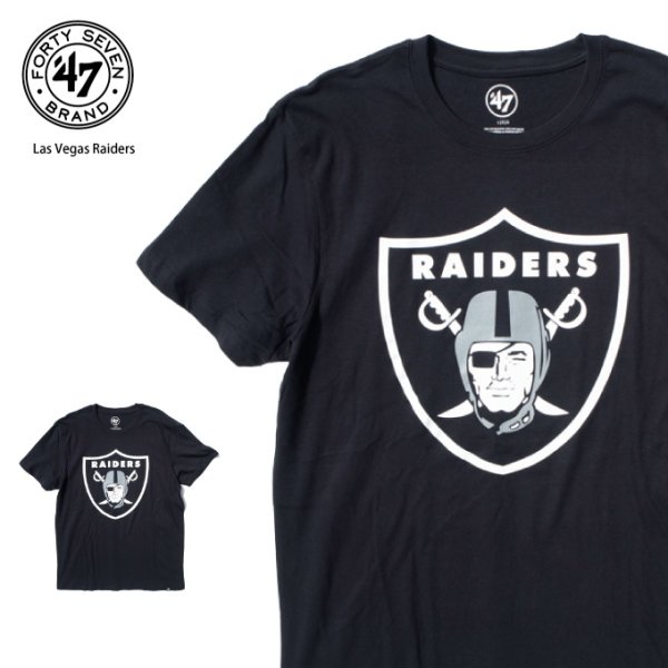 画像1: 47brand フォーティーセブン Tシャツ【 ラスベガス・レイダース 】 NFL オフィシャル LAS VEGAS RAIDERS (1)