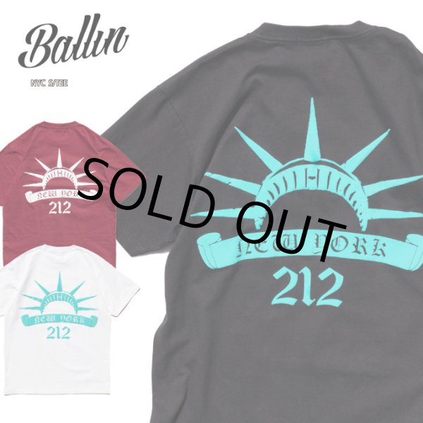画像1: BALLIN Tシャツ 【 NYC 】 ヒップホップ HIPHOP NY 212 自由の女神 (1)