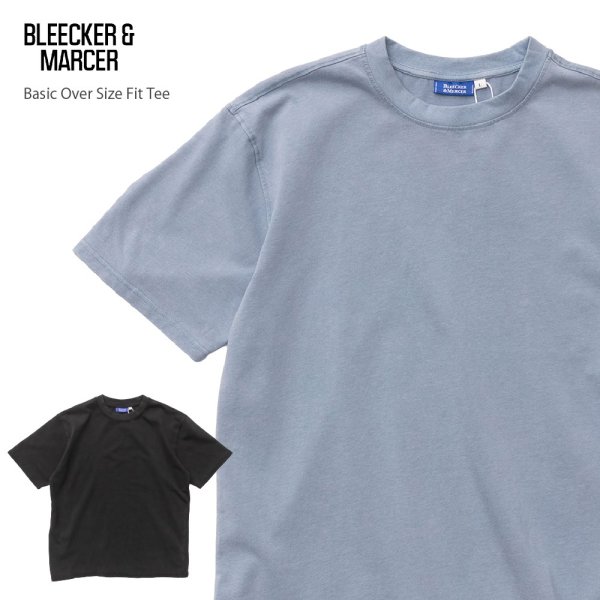 画像1: BLEECKER & MERCER 【Basic Over Size Fit Tee】 WESTCOAST HIPHOP 半袖 Tシャツ 無地 夏 メンズ ストリート 大きいサイズ ビッグサイズ (1)
