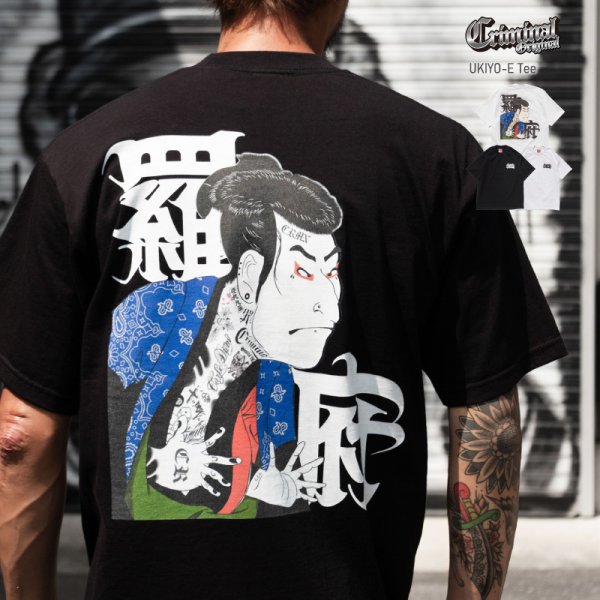 画像1: CRIMINAL×R2K Design Tシャツ 【 UKIYO-E 】 浮世絵 歌舞伎 LA ヘビーウェイト (1)