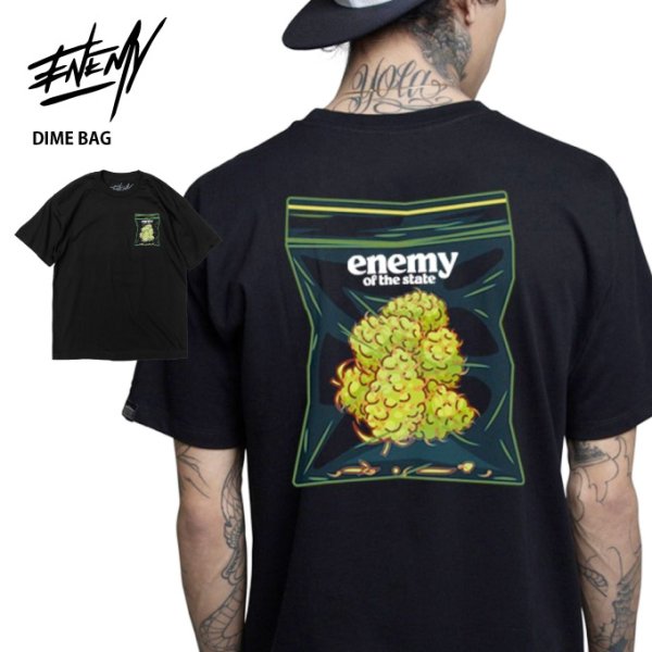 画像1: ENEMY OF THE STATE  Tシャツ 【 DIME BAG 】大麻 ガンジャ 西海岸 カリフォルニア (1)