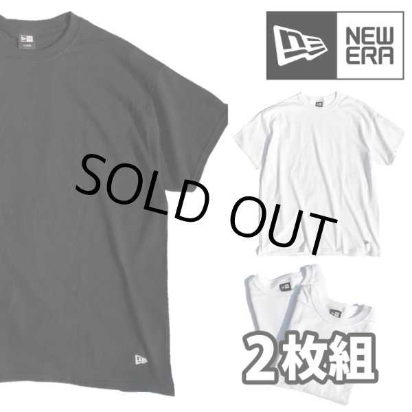 画像1: NEW ERA ニューエラ 半袖 【 2枚組 パック Tシャツ 】 無地T 2PACK パックT (1)