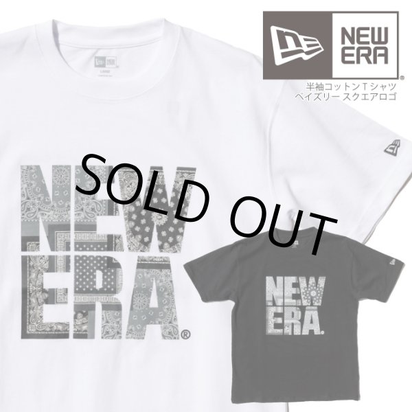 画像1: NEW ERA ニューエラ Tシャツ 【  ペイズリー スクエアロゴ 】 8オンス レギュラーフィット NEWERA (1)