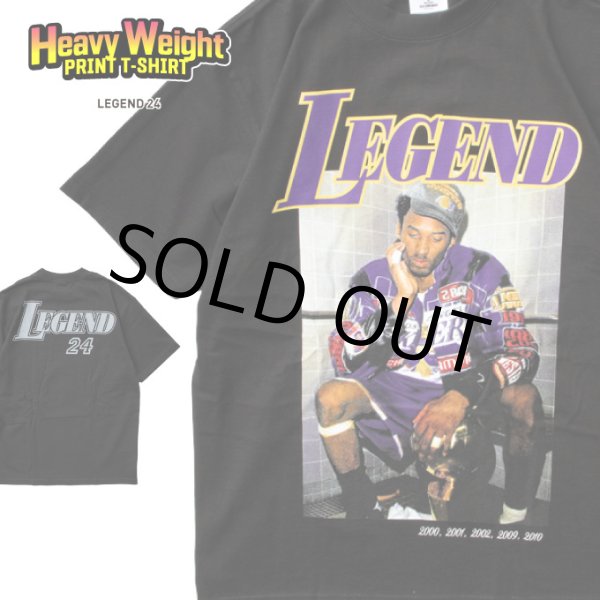 画像1: ヘビーウェイト プリント Tシャツ 【 LEGEND 24 / KOBE 】 LAKERS レイカーズ コービー ブライアント (1)