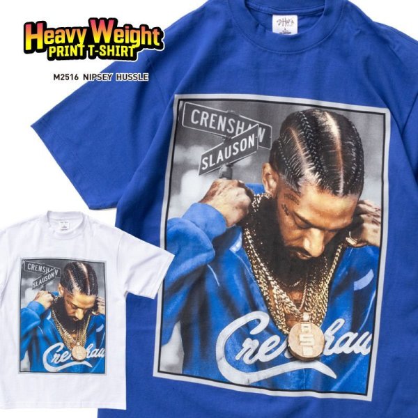 画像1: プリント Tシャツ 【 Nipsey Hussle ニプシーハッスル 】 ヘビーウェイト 半袖 ラッパー ラップT (1)