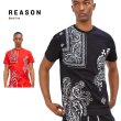 画像1: REASON  Tシャツ 【 ペイズリー / Block 】  半袖  バンダナ (1)