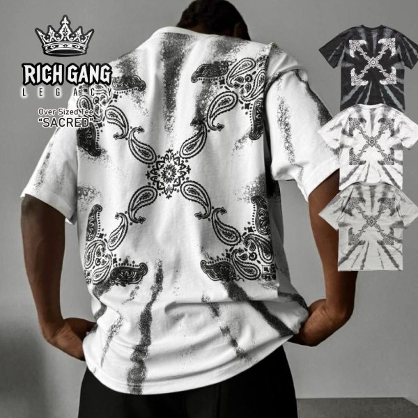 画像1: RICH GANG LEGACY Tシャツ 【 SACRED / ペイズリー 】 オーバーサイズド ワイドT (1)