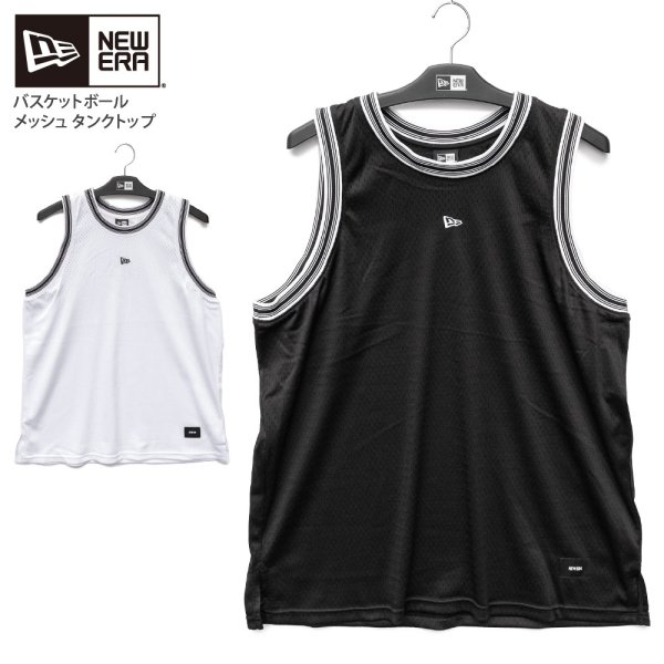 画像1: NEW ERA ニューエラ Tシャツ 【バスケットボール メッシュ タンクトップ】 バスケ スポーツ メンズ ノースリーブ オーバーサイズ 夏 運動 (1)