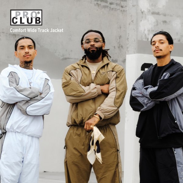 画像1: PRO CLUB プロクラブ 【Comfort Wide Track Jacket】 ジャケット アウター ライトアウター ウィンドブレーカー スポーツ ナイロンジャケット ビッグサイズ HIPHOP (1)