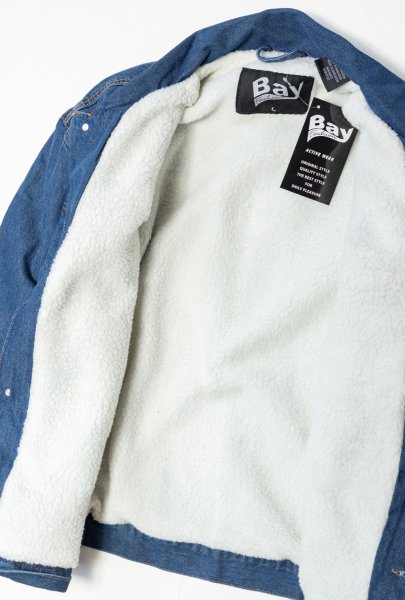 画像10: BAY FASHION ベイファッション 【Denim Jacket】 アウター デニムジャケット ボア 長袖 厚手 ストリート ビッグサイズ メンズ (10)