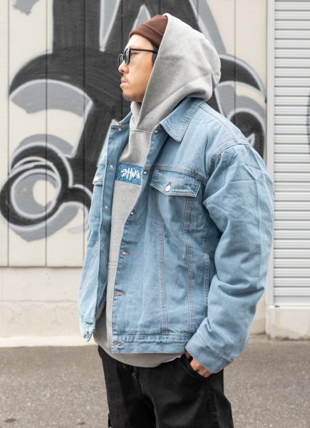 画像4: BAY FASHION ベイファッション 【Denim Jacket】 アウター デニムジャケット ボア 長袖 厚手 ストリート ビッグサイズ メンズ (4)