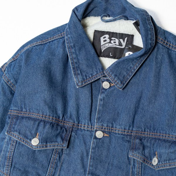 画像8: BAY FASHION ベイファッション 【Denim Jacket】 アウター デニムジャケット ボア 長袖 厚手 ストリート ビッグサイズ メンズ (8)