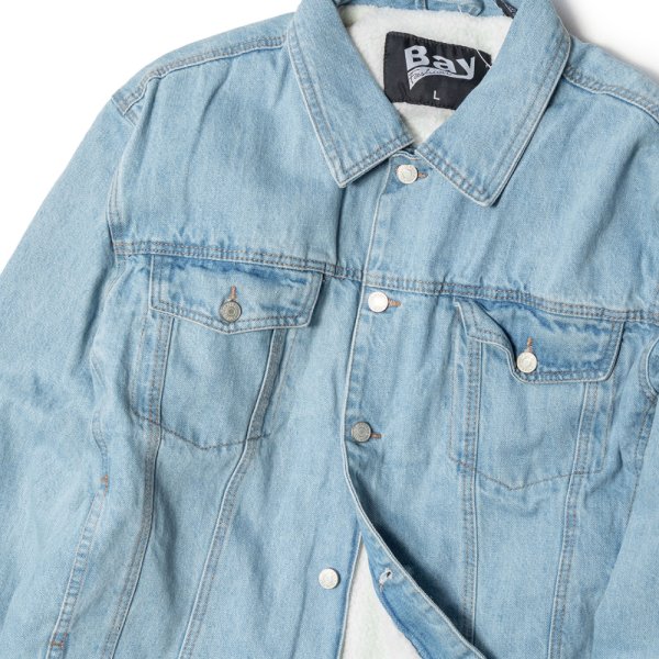 画像9: BAY FASHION ベイファッション 【Denim Jacket】 アウター デニムジャケット ボア 長袖 厚手 ストリート ビッグサイズ メンズ (9)