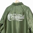 画像12: CRIMINAL オリジナル コーチジャケット 【 Criminal 】 ボア裏地 厚手 アウター クリミナル (12)