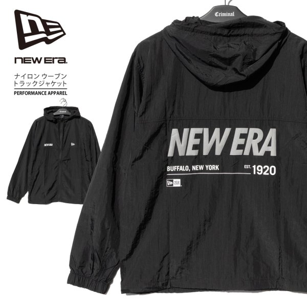 画像1: NEW ERA ニューエラ 【ナイロン ウーブン トラックジャケット NEW ERA】 長袖 ジャケット ナイロンジャケット ロゴ メンズ ユニセックス パフォーマンスアパレル (1)