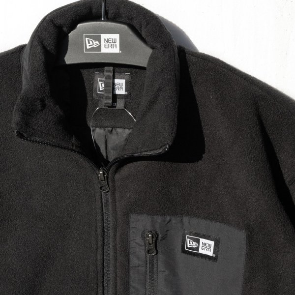 画像4: NEW ERA ニューエラ 【フリースジャケット ボックスロゴ ウーブンパッチ】 長袖 アウター フリース セットアップ ジャケット ビッグサイズ 大きいサイズ ユニセックス (4)