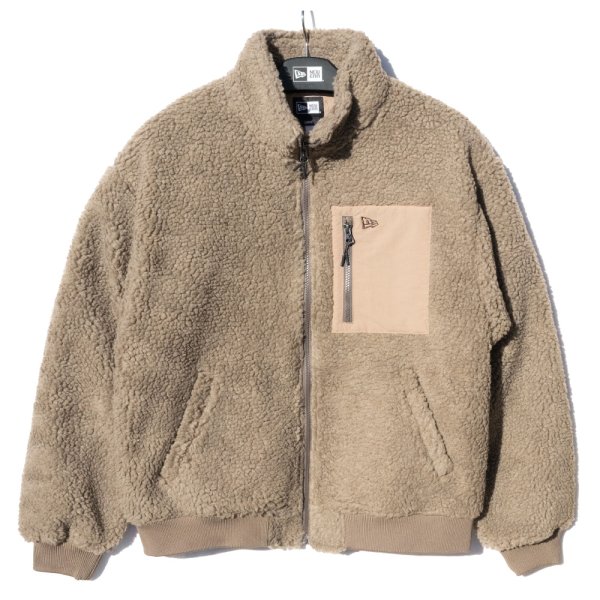 画像6: NEW ERA ニューエラ 【ボアブルゾン オーバーサイズド】 長袖 ボア アウター オーバーサイズ 大きいサイズ ユニセックス (6)