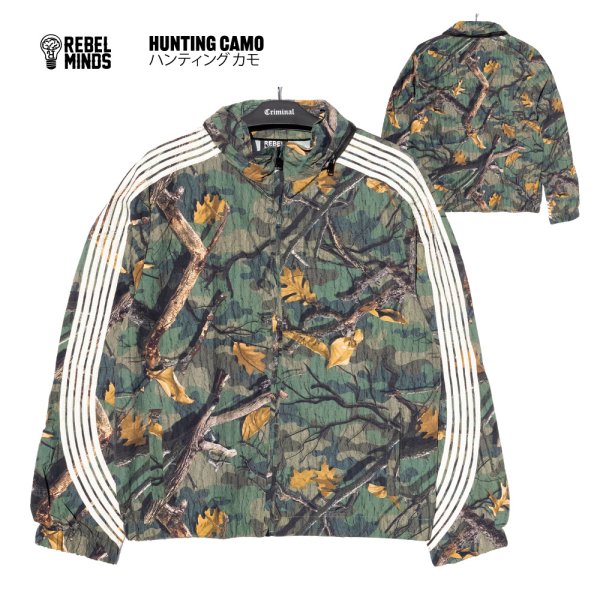画像9: REBEL MINDS レベル マインズ 【Camo Bent Stripes Windbreaker Jacket】 迷彩 カモフラ ジャケット アウター ナイロンジャケット ウィンドブレーカー アウトドア 大きいサイズ (9)