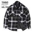 画像1: 【4XL/5XL】 YAGO 【 B-1 フランネル ジャケット ビッグサイズ 】 シャツジャケット キルティング ネルシャツ (1)