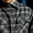 画像8: 【L〜3XL】 YAGO 【 H-1 フランネル ジャケット 】 シャツジャケット キルティング ネルシャツ 黒 Flannel Jacket (8)