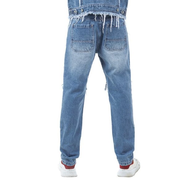 画像5: PUBLIK DENIM パブリックデニム 【Straight Fit Denim Pants】デニムパンツ ロングパンツ ジーパン デニム USサイズ ズボン メンズ 大きいサイズ ビッグサイズ ダメージ 加工 (5)