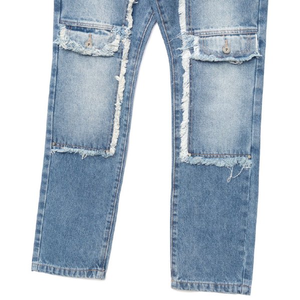 画像8: PUBLIK DENIM パブリックデニム 【Straight Fit Denim Pants】デニムパンツ ロングパンツ ジーパン デニム USサイズ ズボン メンズ 大きいサイズ ビッグサイズ ダメージ 加工 (8)
