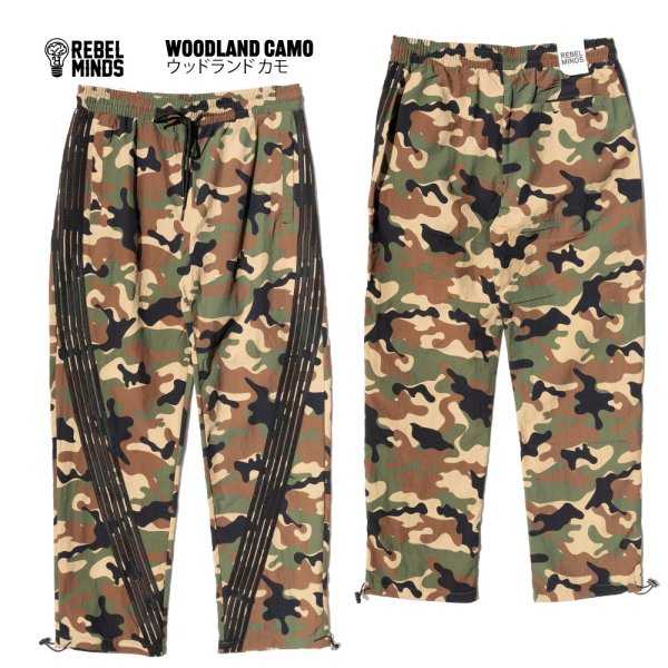 画像9: REBEL MINDS レベル マインズ 【Camo Bent Stripes Nylon Pants】 迷彩 カモフラ ナイロンパンツ ウィンドブレーカー アウトドア ビッグサイズ 大きいサイズ ユニセックス メンズ (9)