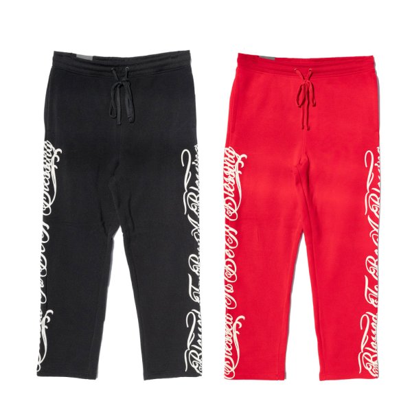 画像2: REBEL MINDS レベル マインズ 【Script Blessed Fleece Sweat Pants】 スクリプトロゴ ロングパンツ スウェットパンツ スウェット セットアップ ビッグサイズ 大きいサイズ ユニセックス メンズ (2)