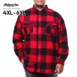 画像1: 【4XL〜6XL】 ABLANCHE 【 フランネル チェックシャツ 1 ビッグサイズ 】 ヘビー ネルシャツ 長袖 ブロックチェック (1)