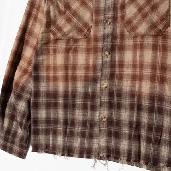 画像13: EPTM エピトミ 【Bleached Flannel Shirts】 チェックシャツ フランネルシャツ 切りっぱなし 長袖 ビッグサイズ 大きいサイズ メンズ ユニセックス (13)