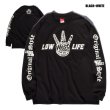 画像3: CRIMINAL オリジナル ロングTシャツ 【 LOW LIFE 】 ハンドサイン ロンＴ WEST COAST LA ロサンゼルス (3)