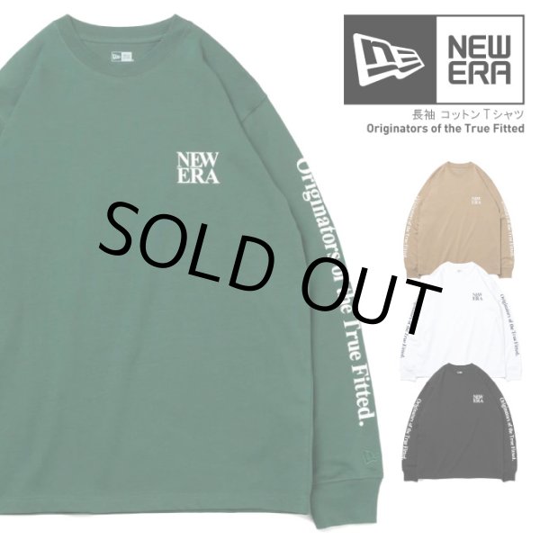 画像1: NEW ERA ニューエラ ロングTシャツ【 Originators of the True Fitted 】 ロンT 長袖 コットン 8オンス NEWERA (1)