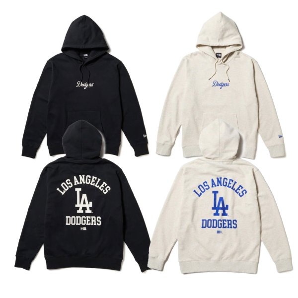 画像2: NEW ERA ニューエラ 【裏毛 スウェット プルオーバーフーディー ロサンゼルス・ドジャース】 長袖 パーカー スウェット スウェットパーカー ロゴ LA MLB 野球 スポーツ ユニセックス (2)