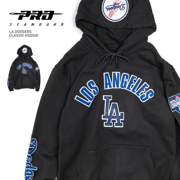 画像1: PRO STANDARD プロ・スタンダード 【スリーブロゴ プルオーバー フーディー LA ドジャース】 スウェット パーカー ロサンゼルス DODGERS (1)