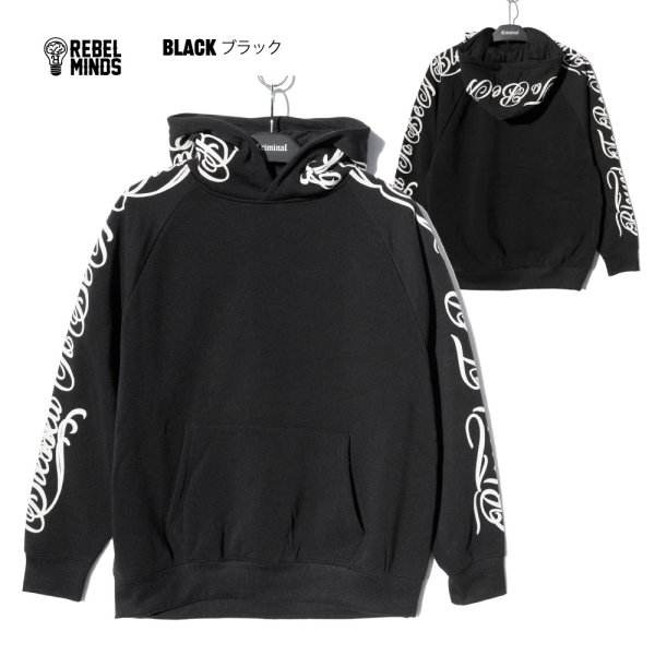 画像9: REBEL MINDS レベル マインズ 【Script Blessed Fleece Sweat Hoodie】 スクリプトロゴ パーカー フーディー スウェット プルオーバー セットアップ ビッグサイズ 大きいサイズ ユニセックス (9)