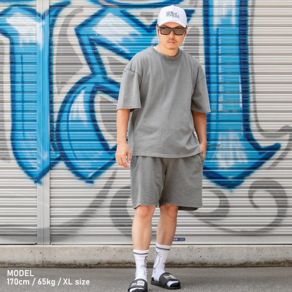 画像3: BLEECKER & MERCER 【Acid Washed Basic Set Up】 【上下セット】 無地 SETUP WESTCOAST  HIPHOP ヒップホップ ダンス衣装 ストリート メンズ 大きいサイズ セットアップ (3)