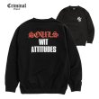 画像12: Criminal Original スウェット トレーナー 【 SOULS WIT ATTITUDES 】12.4oz ヘビー クルーネック クリミナルオリジナル (12)