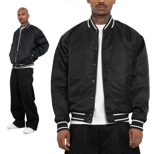 画像3: PRO CLUB プロクラブ 【Comfort Wide Satin Baseball Jacket】 スタジャン スタジアムジャケット アウター (3)