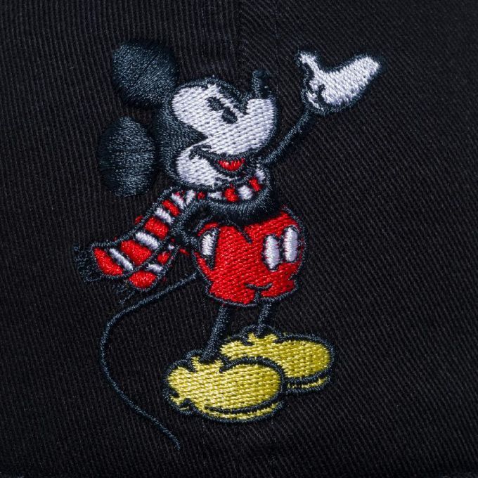 ほぼデッド【80s】米国製 DISNEY シャドーミッキー リーフ刺繍