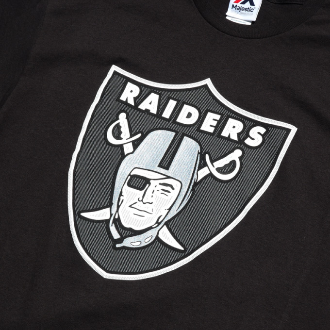 L 90s レイダース RAIDERS Tシャツ MAJESTIC NWA 黒