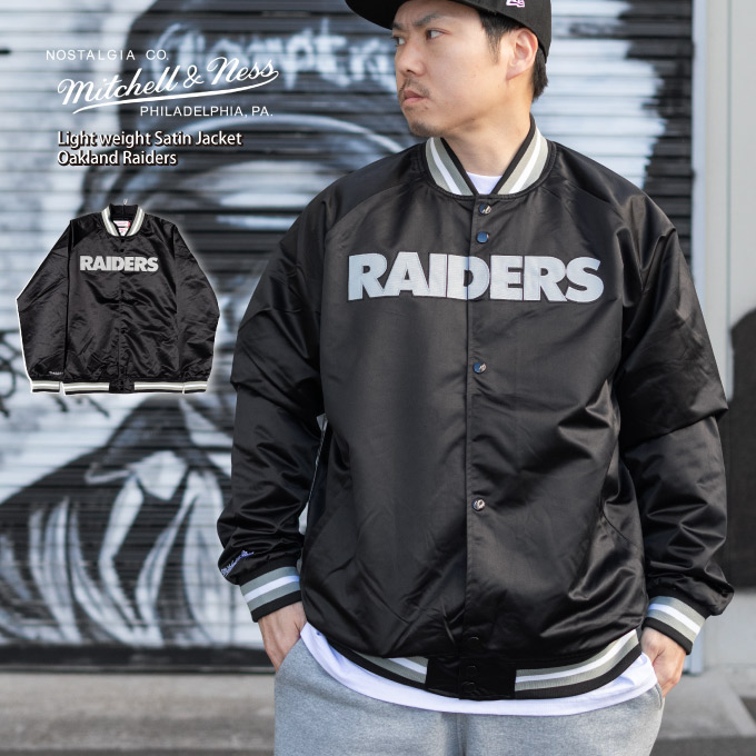 光沢のあるサテン生地を使った軽量スタジャン!! Mitchell & Ness 