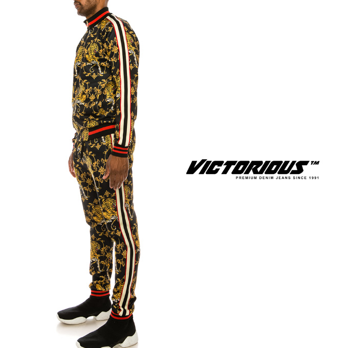 Sビクトリアスセットアップ上下セット虎総柄タイガーVICTORIOUSジャージー